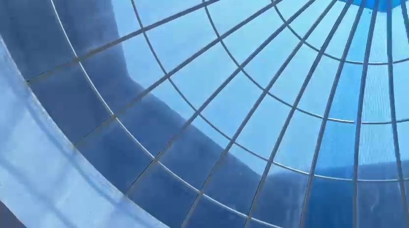 Underside of the skylight dome at ARH, Airoli