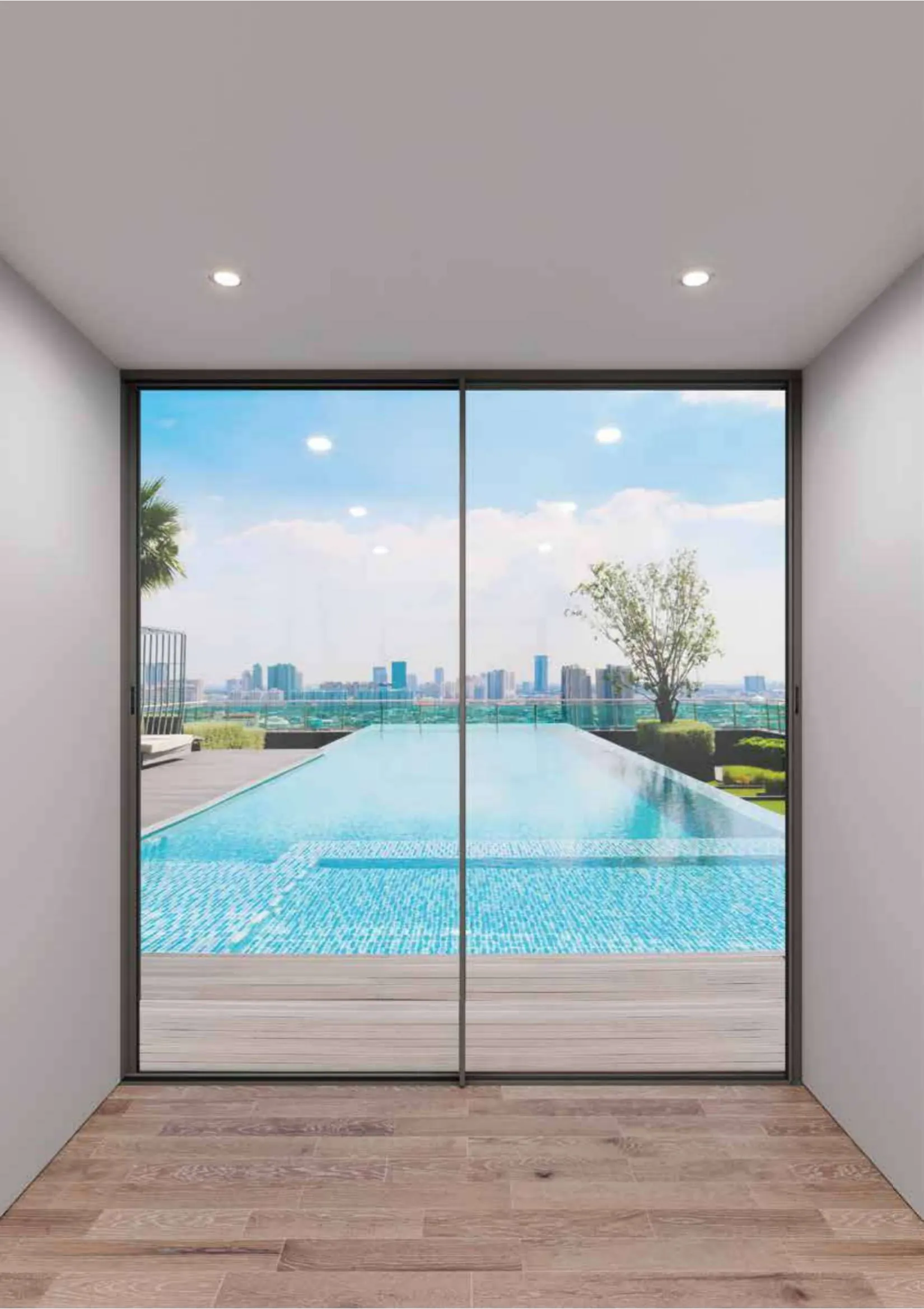A28 Slimline aluminium glass minimal sliding windows & doors